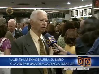 Valentín Arenas presenta su libro “Claves para una democracia estable”