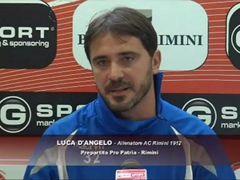 Icaro Sport. Pro Patria-Rimini, il prepartita di D'Angelo