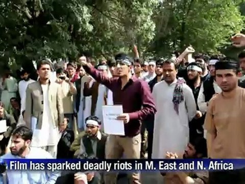 Hundreds of Afghans protest anti-Islam film