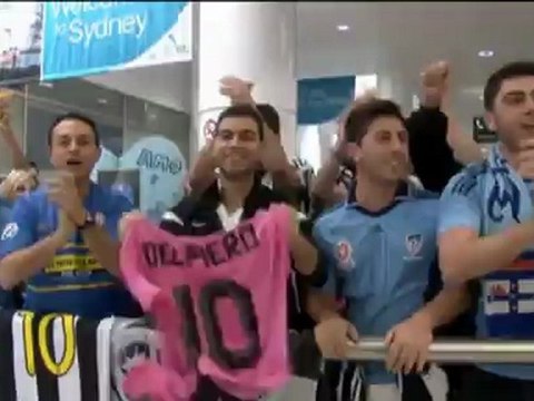 Del Piero arrives in Sydney