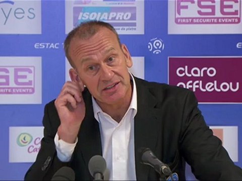 Conférence de presse ESTAC Troyes - LOSC Lille : Jean-Marc FURLAN (ESTAC) - Rudi GARCIA (LOSC) - saison 2012/2013