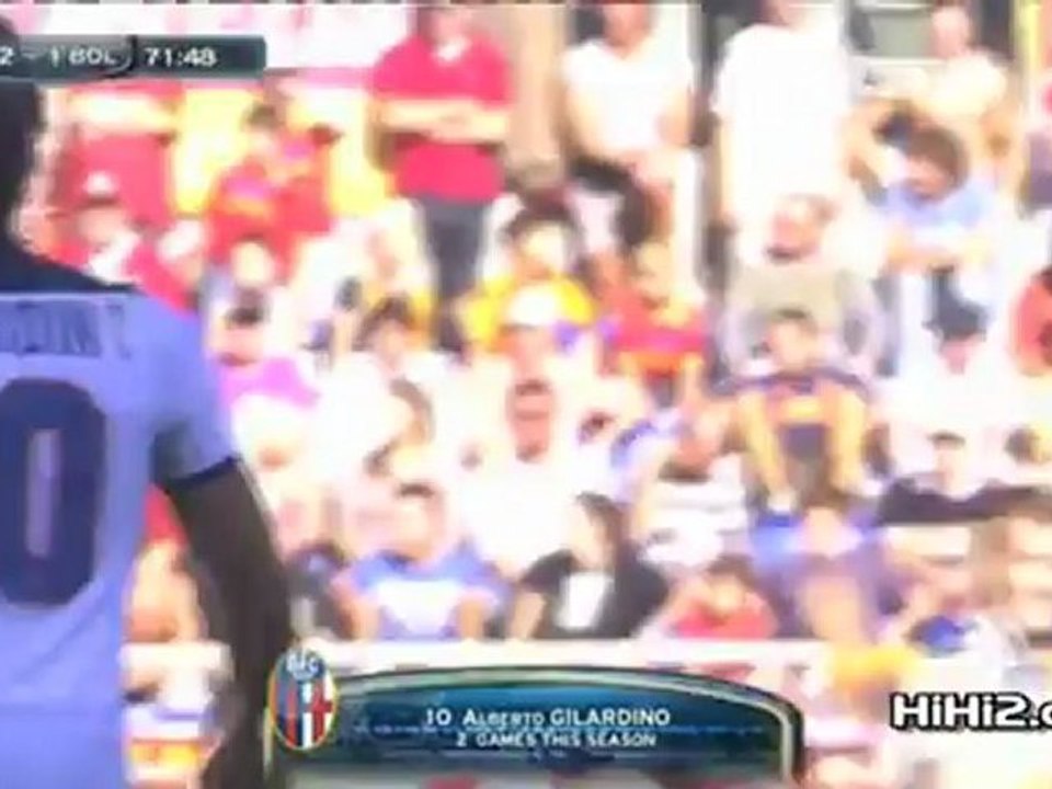 AS Roma vs Bologna FC 2-1 Goals Gilardino 16/09/2012