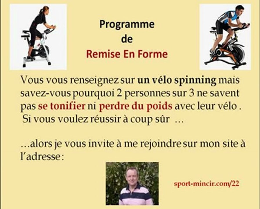 Velo spinning cdiscount