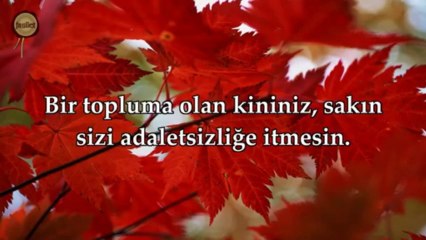 Maide, 8 - Allah her koşulda ve her zaman adaleti emreder!