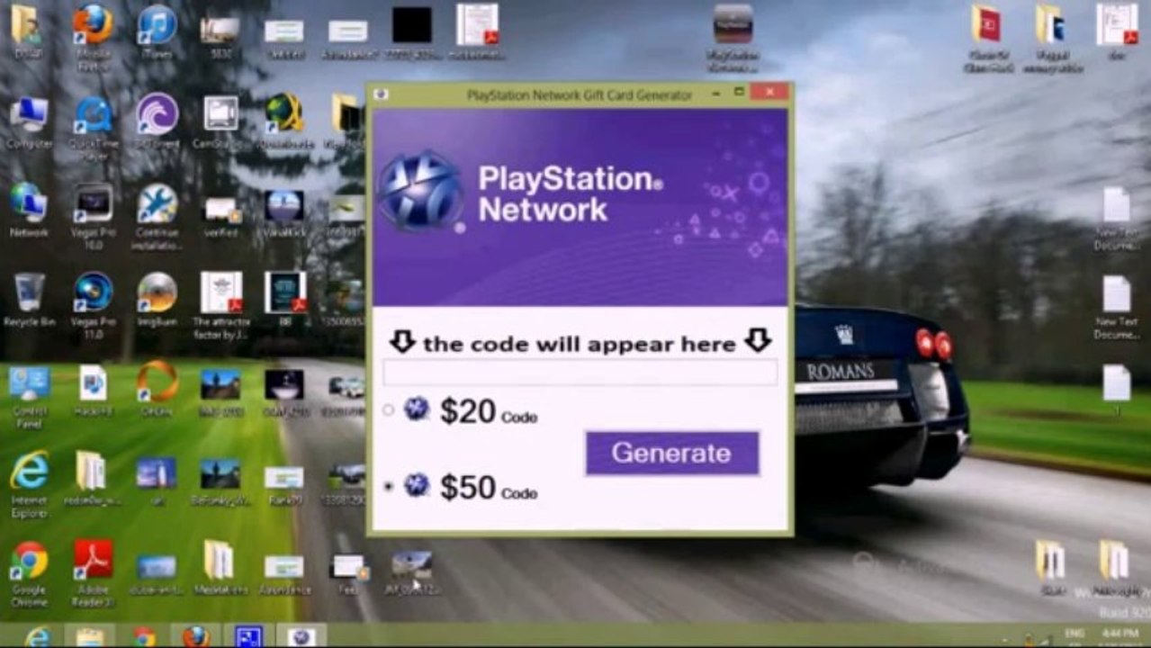 PSN Code Generator [ Working August 2013 ]
