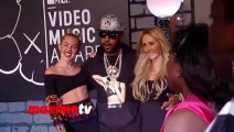 Miley Cyrus, Mike Will Made It and Tisch Cyrus 2013 MTV Music AWARDS Red Carpet