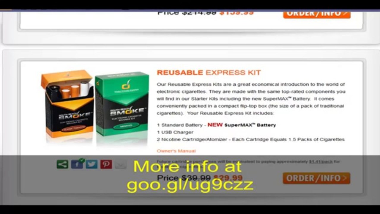 Electronic Cigarettes South Beach Smoke Vaporcouture Review best starter kits discount code