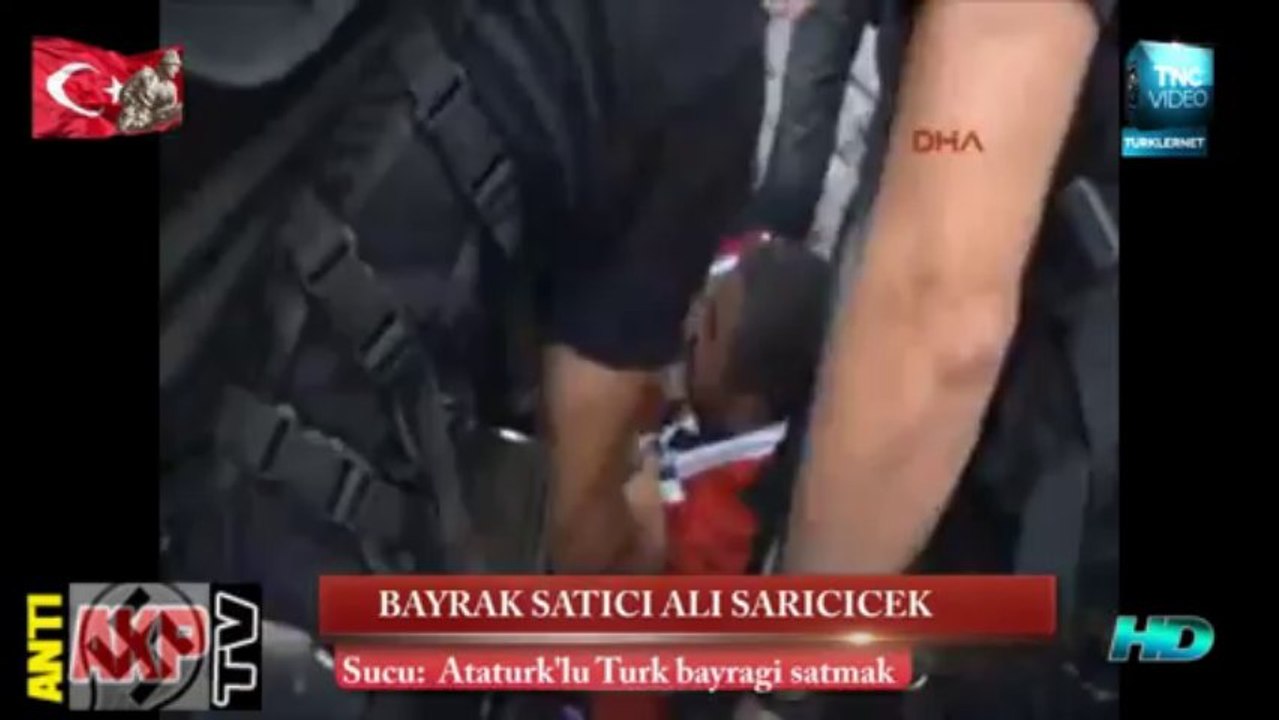 Atatürk'lü Türk bayrağı şuç oldu