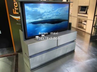 François Desile - Meuble TV écran plat coulissant télécommandé