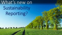 What’s new on Sustainability Reporting?