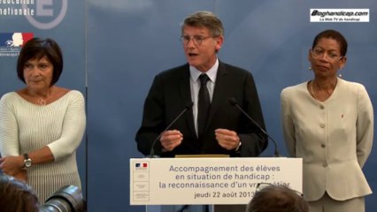 Conférence de presse sur l'accompagnement des élèves en situation de handicap