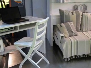 François Desile - bibliothèque canapé lit coulissant