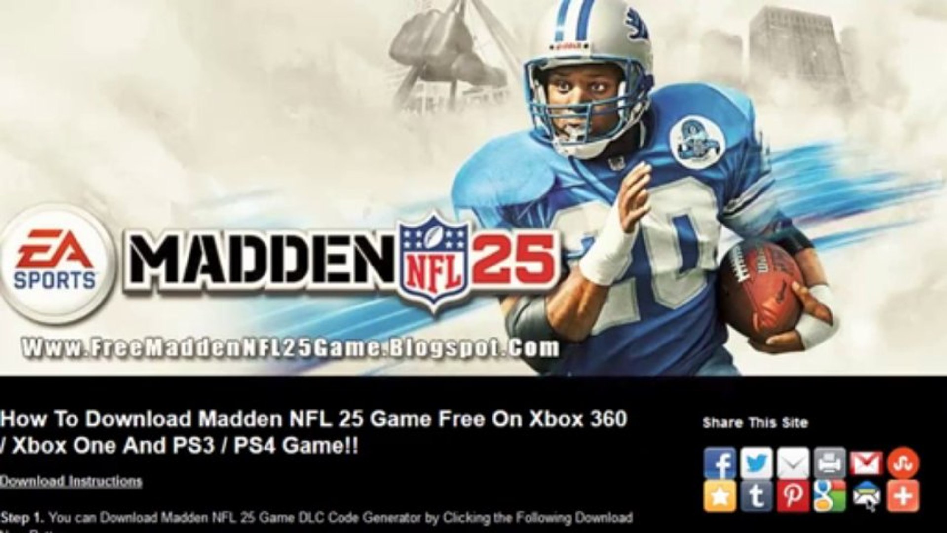 Madden NFL 25 Game Game Code Free Giveaway - Xbox 360 - PS3 - video  Dailymotion