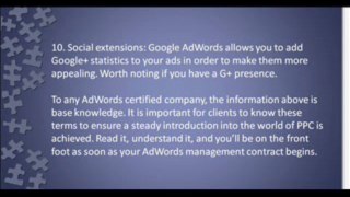 Success in Signing up  for an AdWords Management Contract