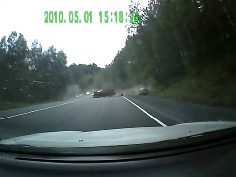 Horrible Car Accident Filmed by Russian Dashcam