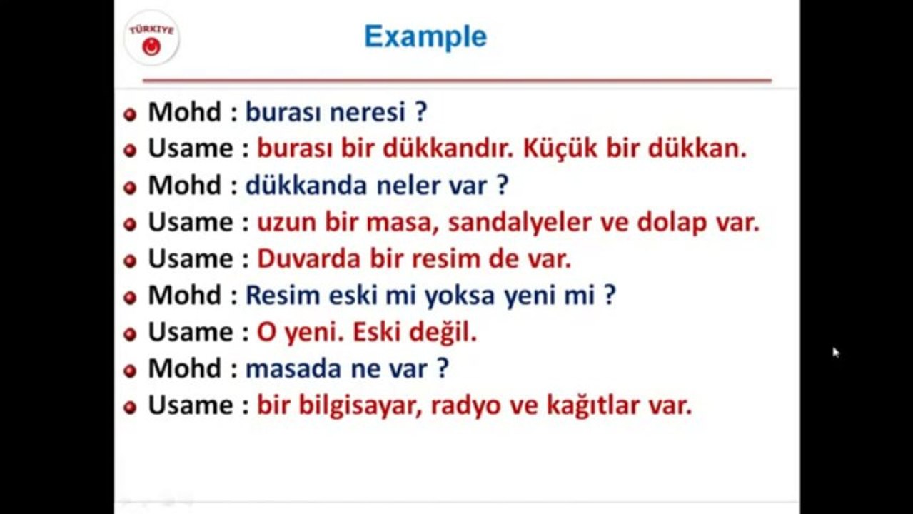 ders 10 درس تعليم اللغة التركية