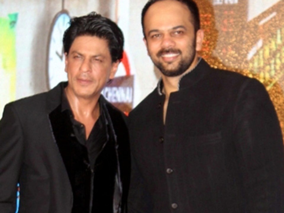 Sneek Peak Shahrukh Khan And Rohit Shetty On Chennai Express