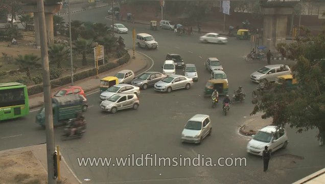 Karol bagh-Hanuman statue-metro train-traffic-6