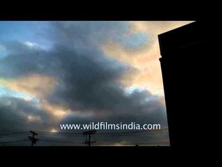 Clouds passing over the eclectricity grid