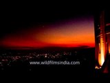 Time lapse: Red cloud and sunset time lapse of LA city