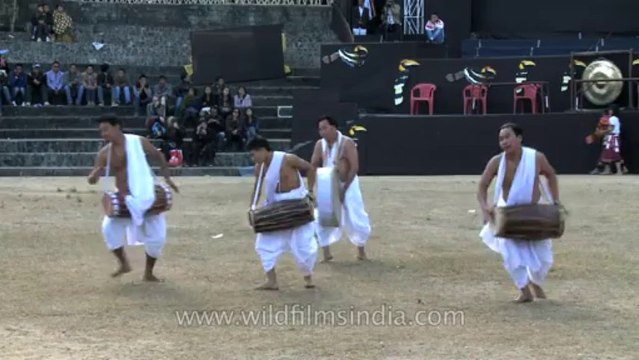 Nagaland-hornbill festival-Manipuri pung cholom-1