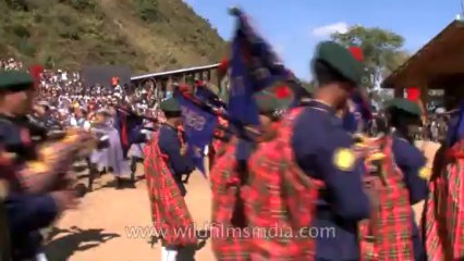 Download Video: Nagaland-Hornbill festival-opening ceremony-21-Nagaland piper