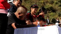 Nagaland-Hornbill festival-Pork fat eating competition-1