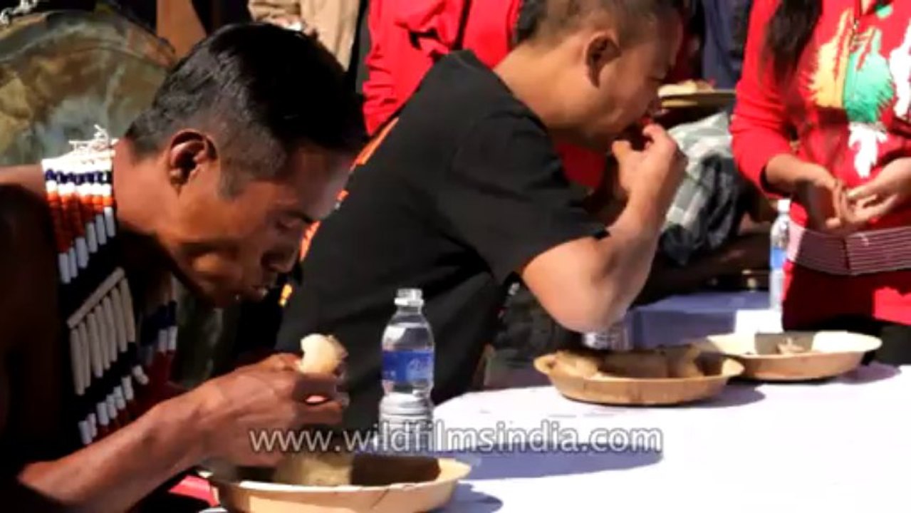 Nagaland-Hornbill festival-Pork fat eating competition-3