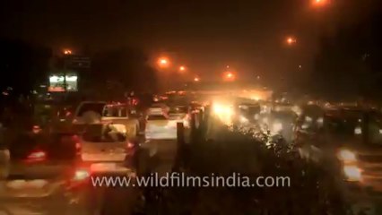 Time lapse-New delhi-Traffic-1