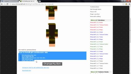 Girl Earthbender Skin for Minecraft