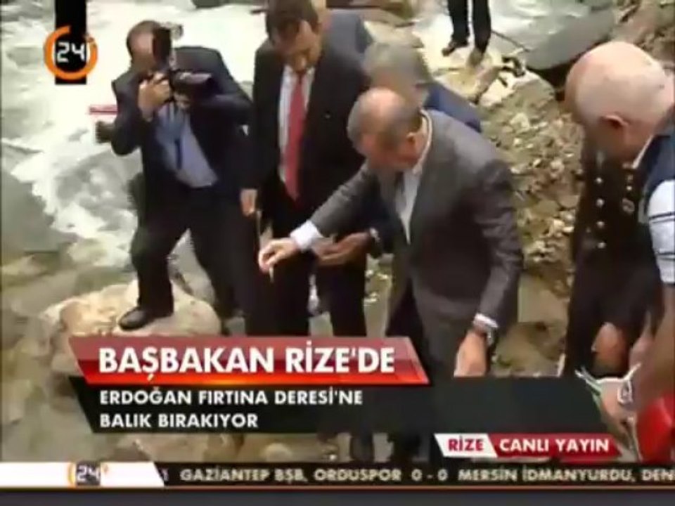 Başbakan Erdoğan Fırtına Deresine Balık Bıraktı - VİDEO İZLE - www.olay53.com