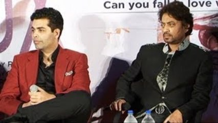 Karan Johar & Irrfan Khan at the Press Conference of film lunch box