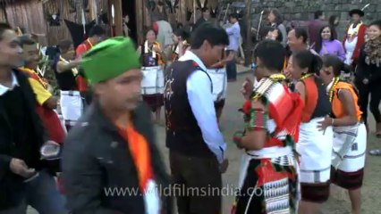 Nagaland-hornbill festival-Angami girl having fun