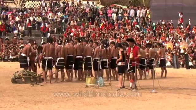 Nagaland-hornbill festival-Chakhesang-Erection of stone-1.