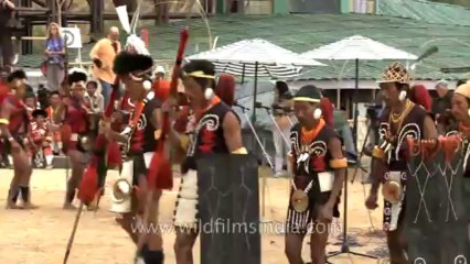 Nagaland-hornbill festival-Chang-demonstrating a peace treaty-3