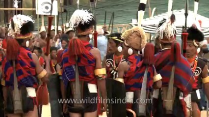 Nagaland-hornbill festival-Chang-demonstrating a peace treaty-5