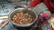 Nagaland-hornbill festival-process of making a pork