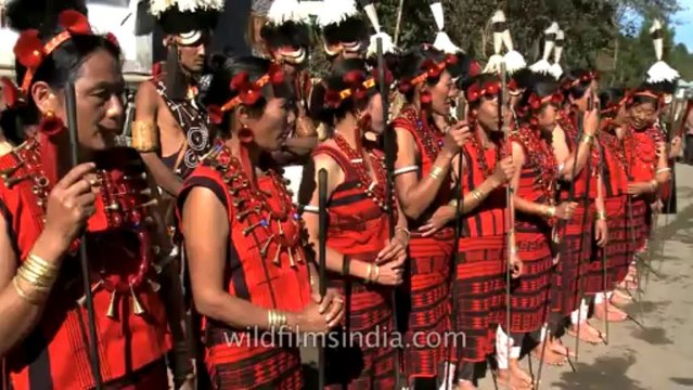 Nagaland-hornbill festival-Sangtam cultural troop welcoming the chief guest-4