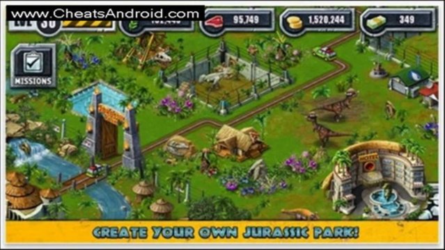 Jurassic Park Builder Hack Cheats For iPad iPhone Android (2013) FREE Cash, Coins, Meat
