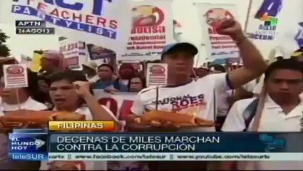 Masiva protesta en Filipinas contra "corrupción gubernamental"