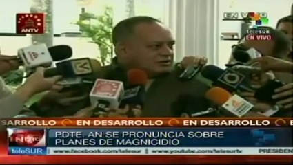 Urge luchar contra planes de extremistas venezolanos: Diosdado Cabello