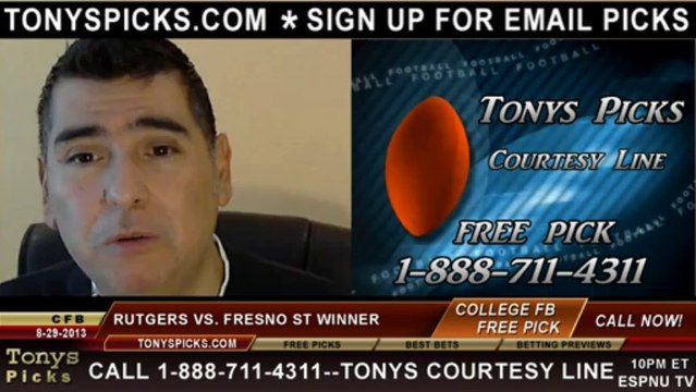 Fresno St Bulldogs vs. Rutgers Scarlet Knights Pick Prediction NCAA College Football Odds Preview 8-29-2013
