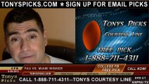 Miami Hurricanes vs. Florida Atlantic Owls Pick Prediction NCAA College Football Odds Preview 8-30-2013