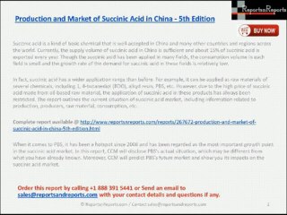 China Succinic Acid Production Market