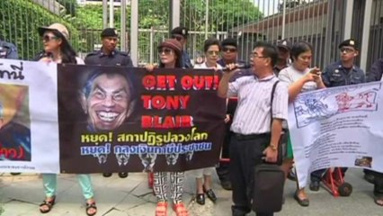 Protesters outraged over upcoming Blair appearance