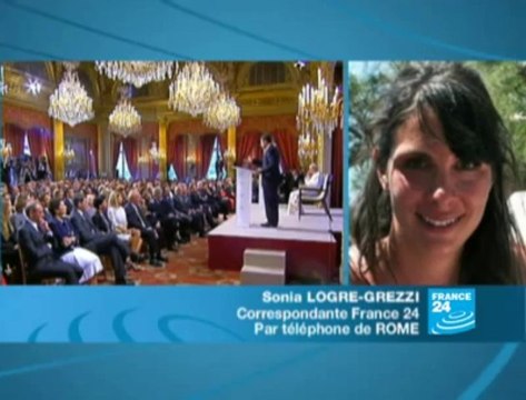 Nicolas Sarkozy rend visite au pape Benoît XVI (France 24)