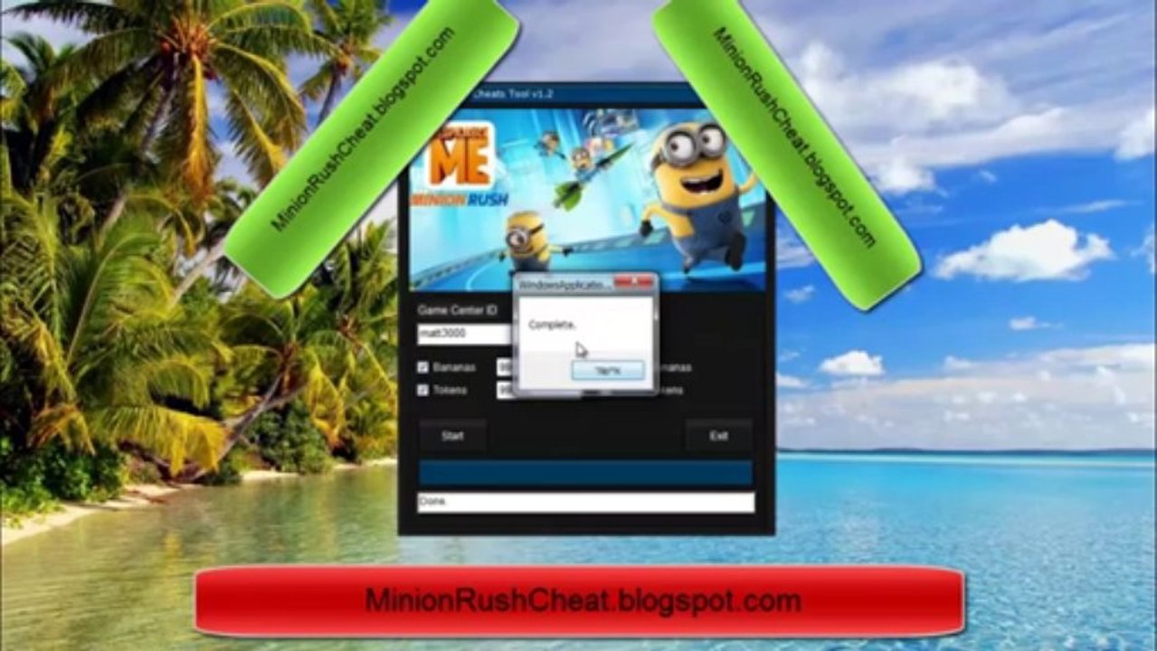 Minion Rush Cheats - Bananas and Tokens Generator - Proof