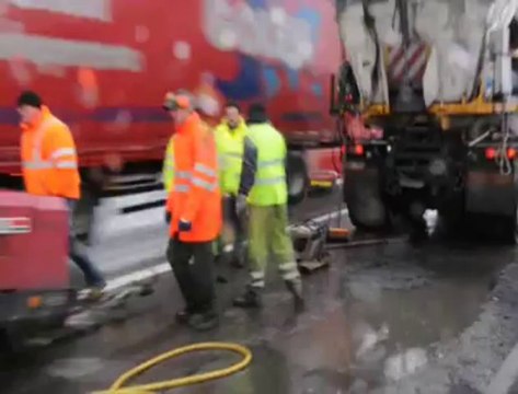 Réparation des Nids de poules sur la E40