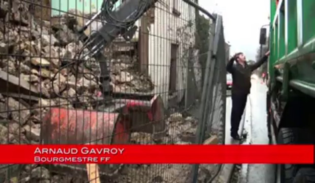 Mise en sécurité d'un chancre, chaussée de Louvain à Bouge