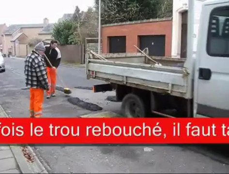 On rebouche les nids-de-poule à Mouscron